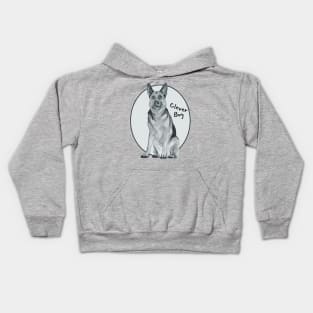 German Shepherd is a Clever Boy Kids Hoodie